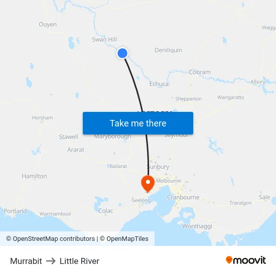 Murrabit to Little River map