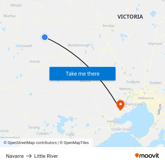 Navarre to Little River map