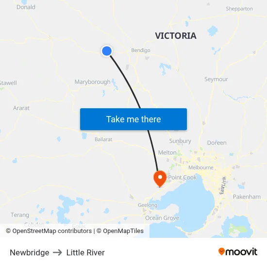 Newbridge to Little River map