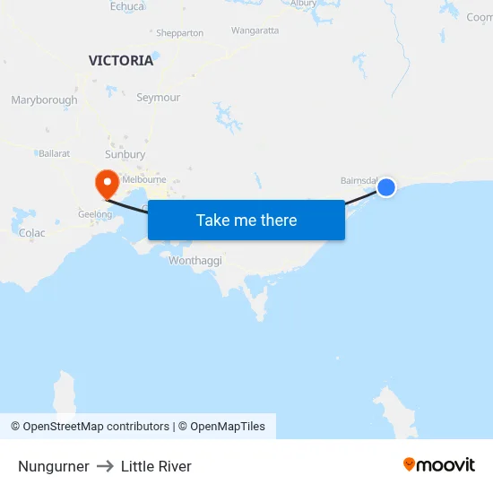 Nungurner to Little River map