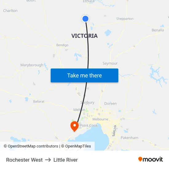Rochester West to Little River map