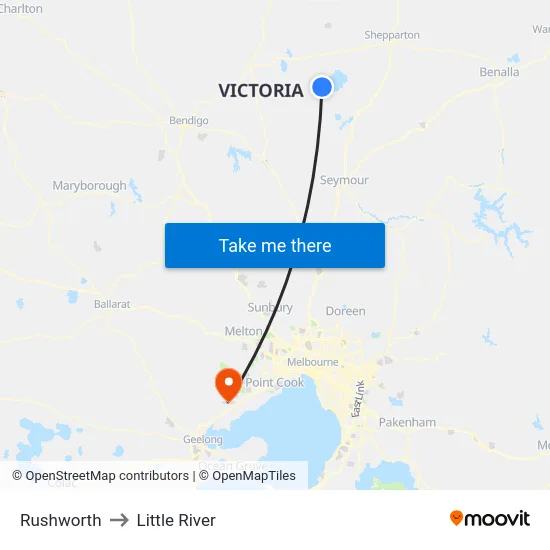 Rushworth to Little River map