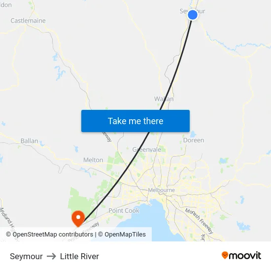 Seymour to Little River map