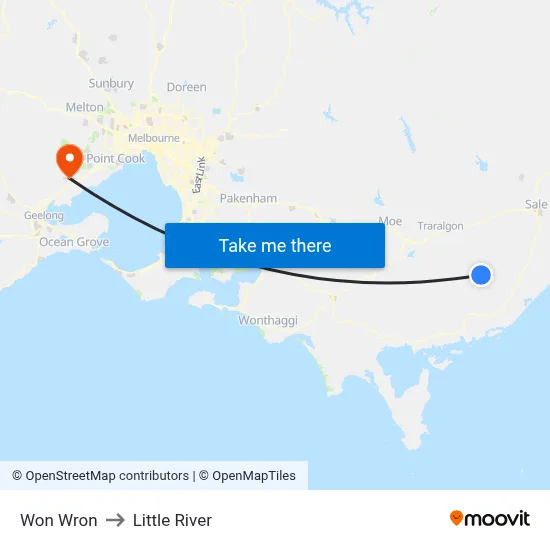 Won Wron to Little River map