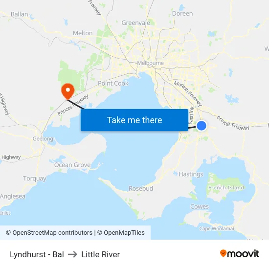 Lyndhurst - Bal to Little River map