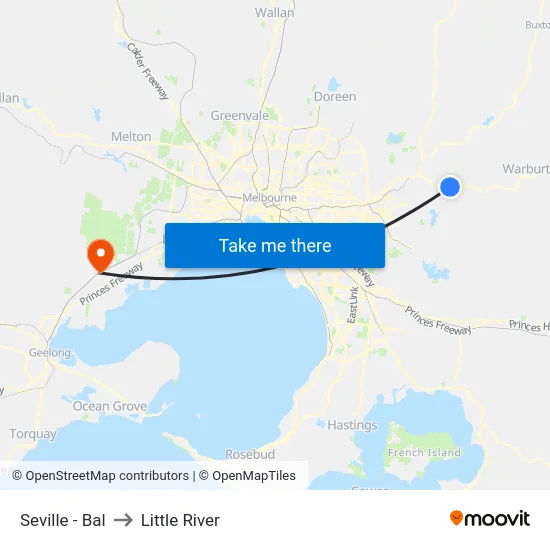 Seville - Bal to Little River map