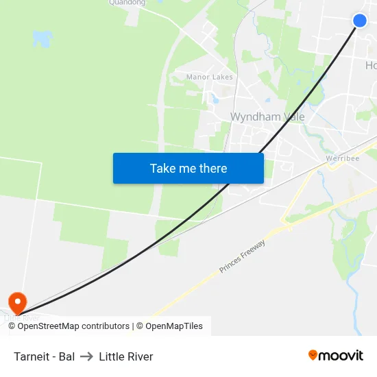 Tarneit - Bal to Little River map
