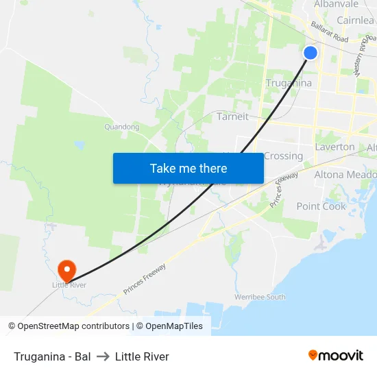 Truganina - Bal to Little River map