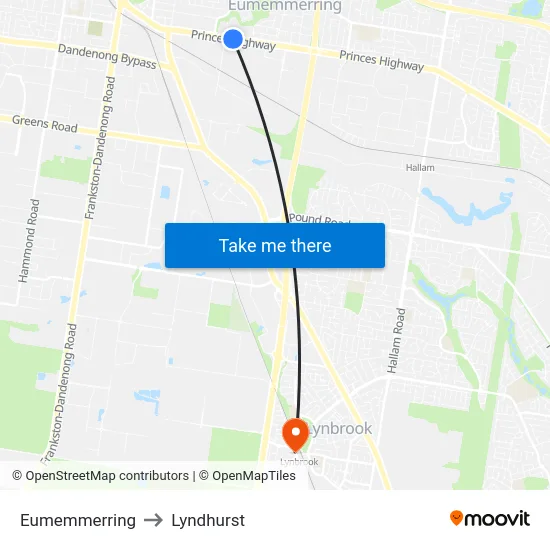 Eumemmerring to Lyndhurst map