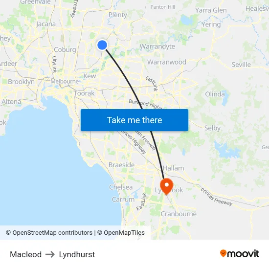 Macleod to Lyndhurst map