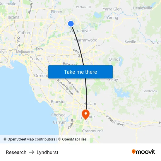 Research to Lyndhurst map