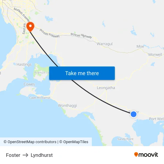 Foster to Lyndhurst map