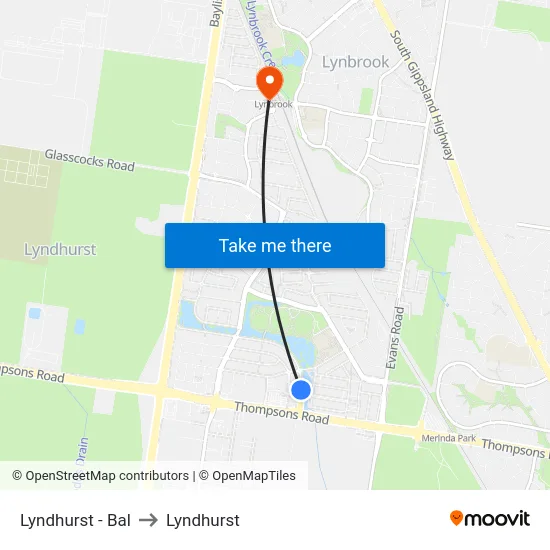 Lyndhurst - Bal to Lyndhurst map