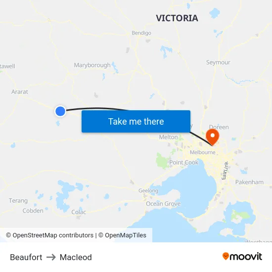 Beaufort to Macleod map