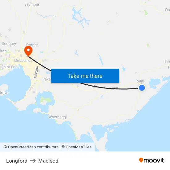 Longford to Macleod map