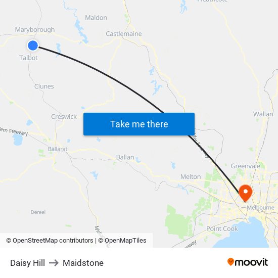 Daisy Hill to Maidstone map