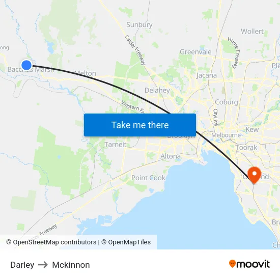 Darley to Mckinnon map