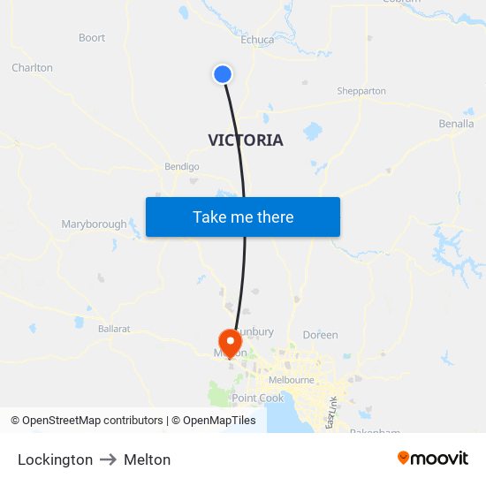 Lockington to Melton map