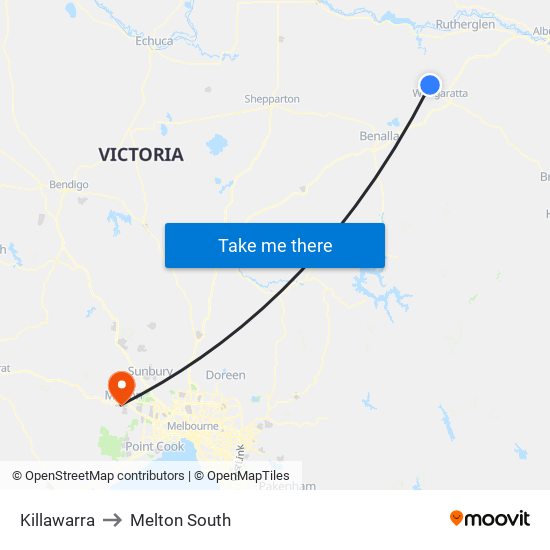 Killawarra to Melton South map