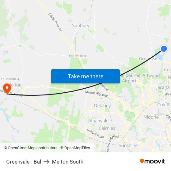 Greenvale - Bal to Melton South map