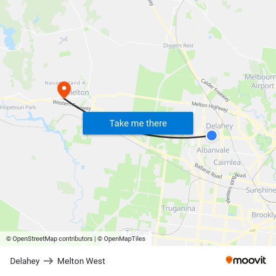 Delahey to Melton West map