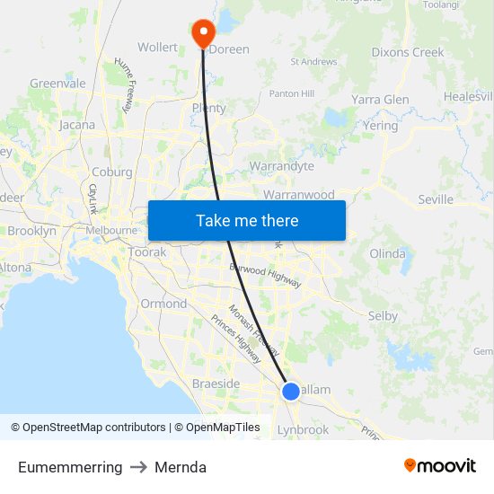 Eumemmerring to Mernda map