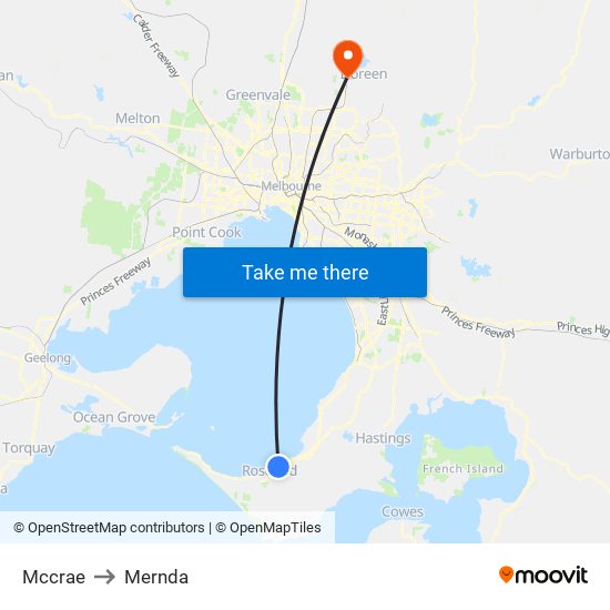 Mccrae to Mernda map