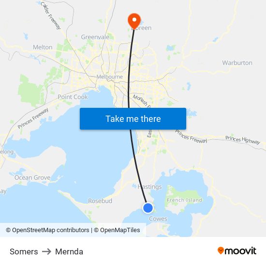 Somers to Mernda map