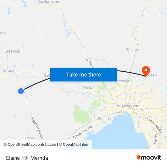 Elaine to Mernda map