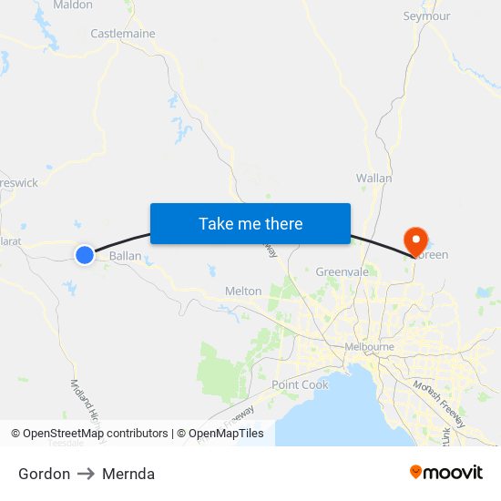 Gordon to Mernda map