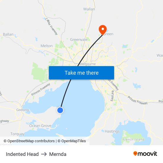 Indented Head to Mernda map