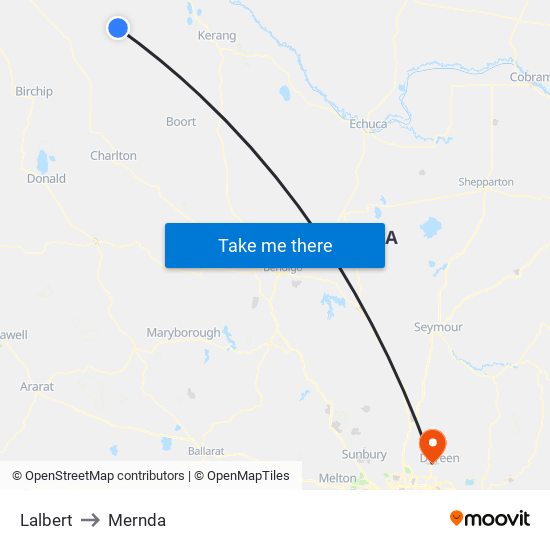 Lalbert to Mernda map