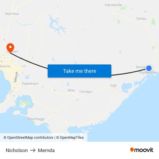 Nicholson to Mernda map