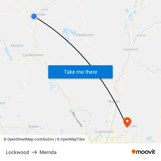 Lockwood to Mernda map