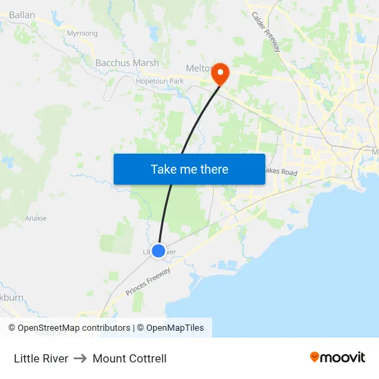 Little River to Mount Cottrell map