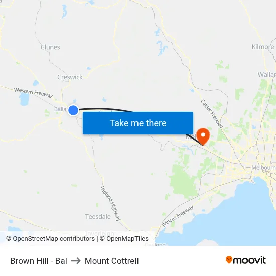 Brown Hill - Bal to Mount Cottrell map