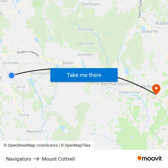 Navigators to Mount Cottrell map