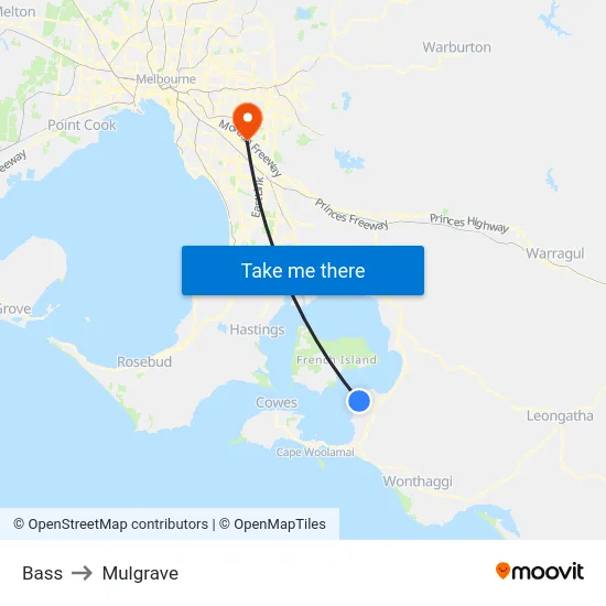 Bass to Mulgrave map