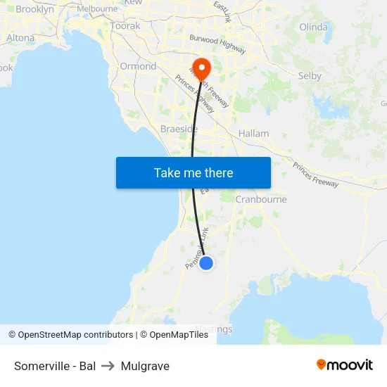 Somerville - Bal to Mulgrave map