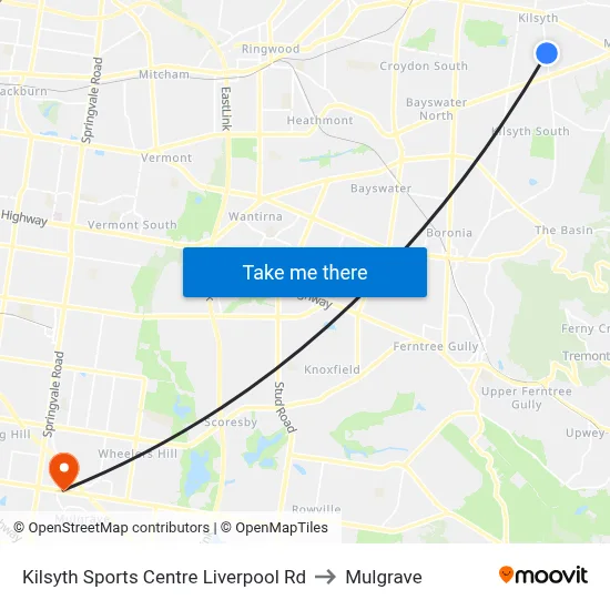 Kilsyth Sports Centre Liverpool Rd to Mulgrave map