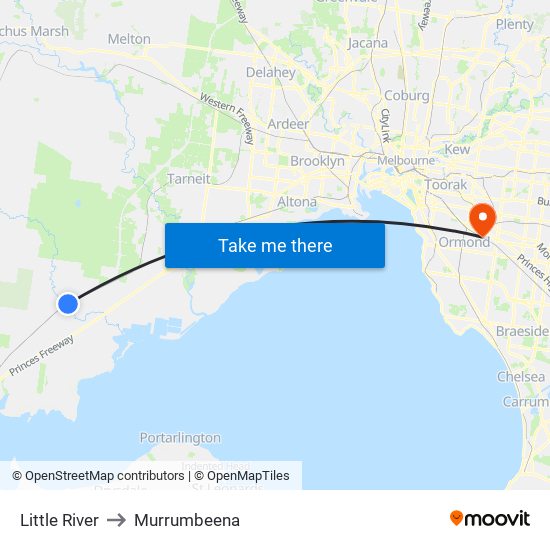 Little River to Murrumbeena map