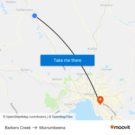 Barkers Creek to Murrumbeena map