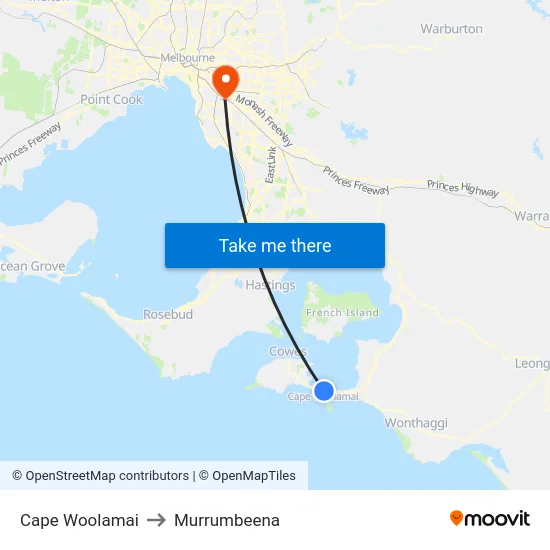 Cape Woolamai to Murrumbeena map