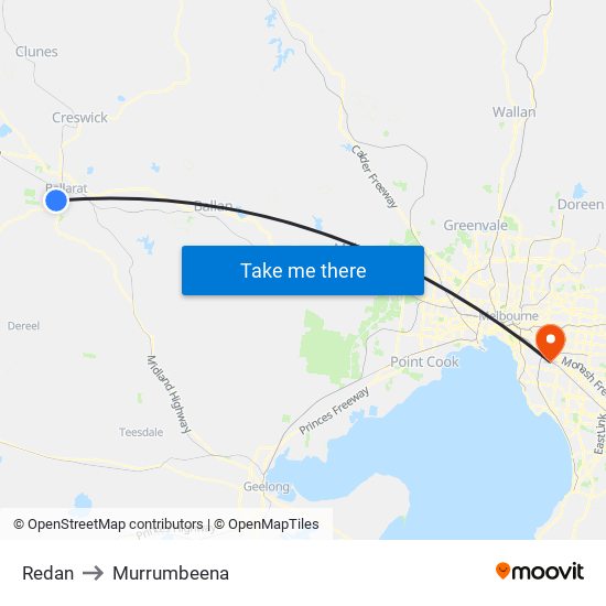 Redan to Murrumbeena map