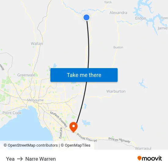 Yea to Narre Warren map