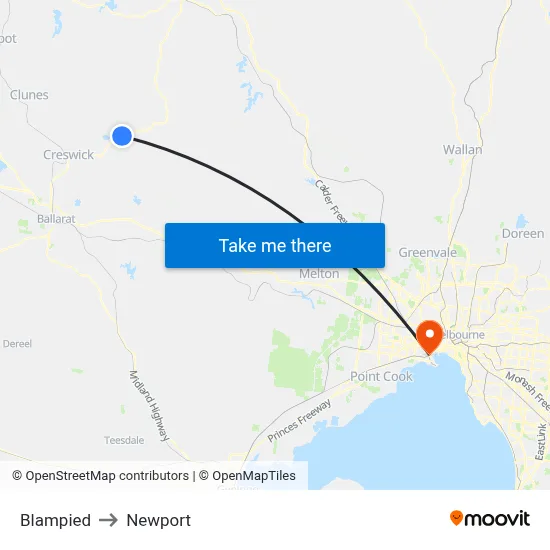 Blampied to Newport map