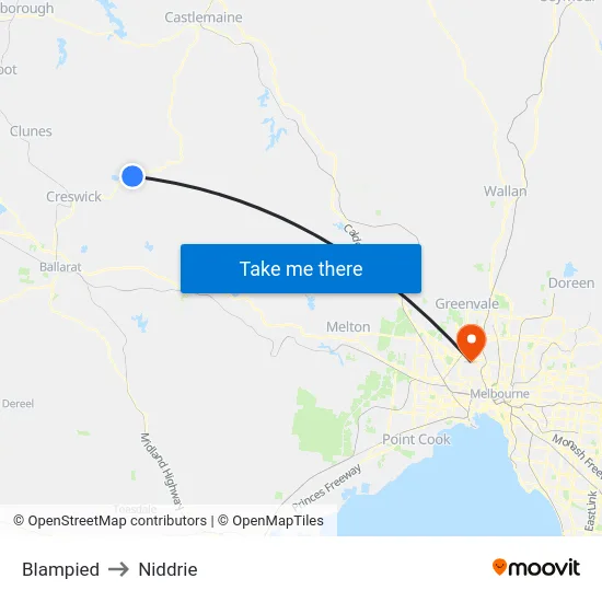 Blampied to Niddrie map