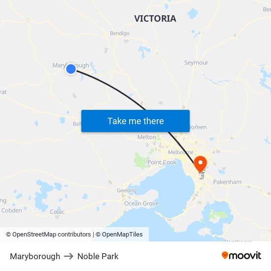 Maryborough to Noble Park map