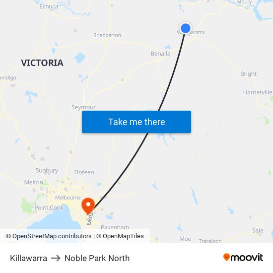 Killawarra to Noble Park North map