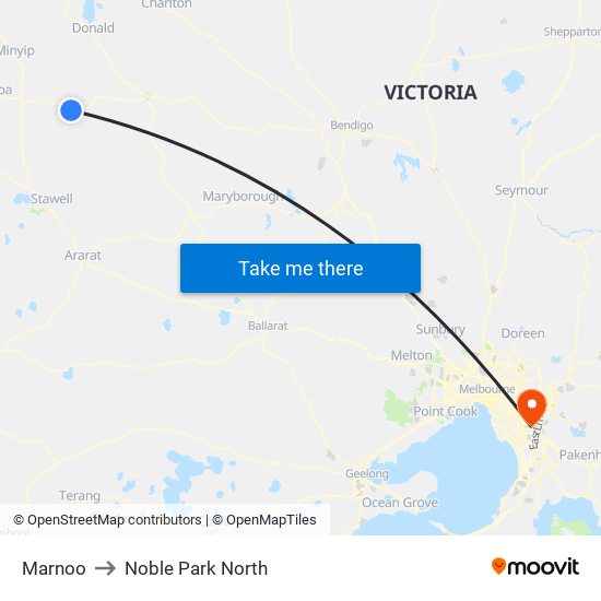 Marnoo to Noble Park North map